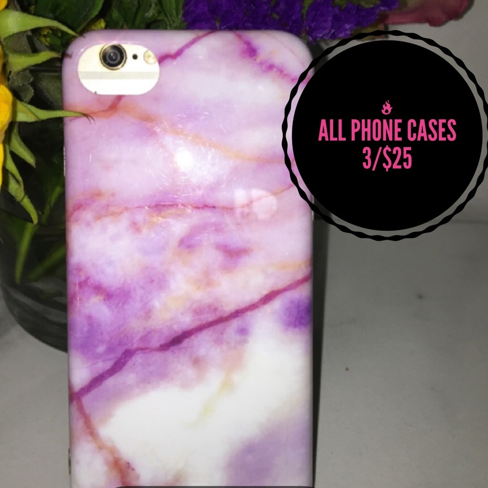 Purple marble iPhone 7 soft case
